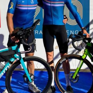 Maillot de vélo bleu PEAK - manches longues