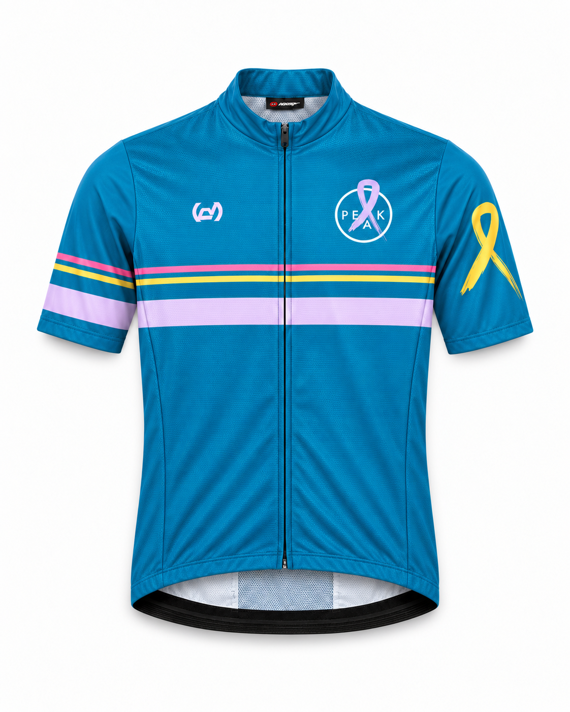Maillot de vélo bleu – manches courtes