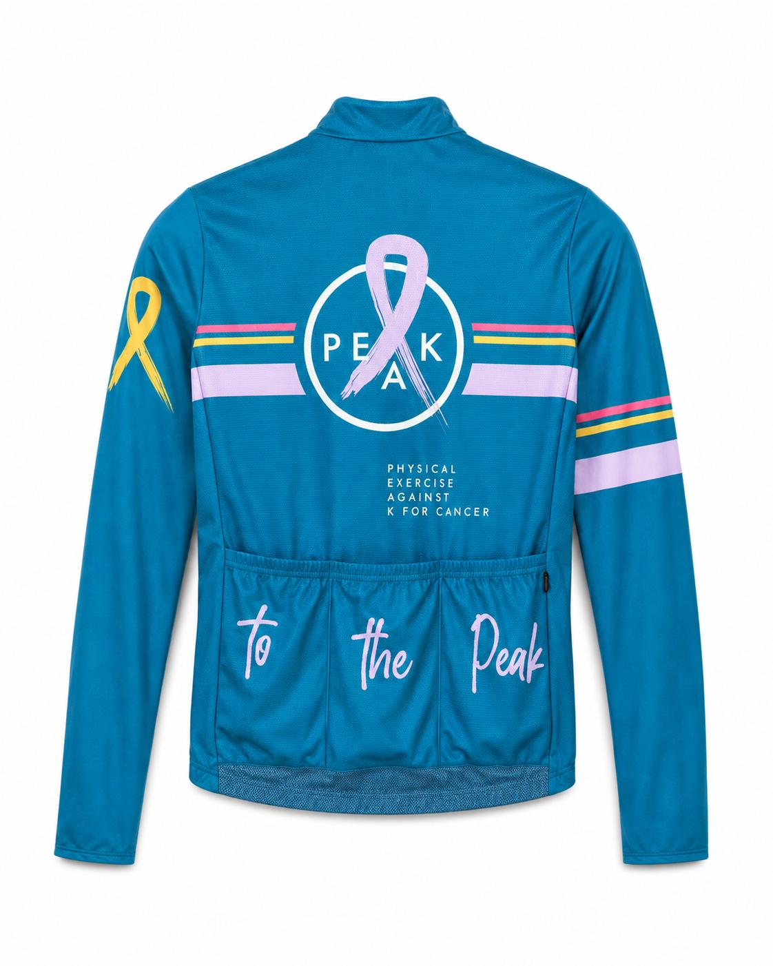 Maillot de vélo bleu PEAK – manches longues – Image 2